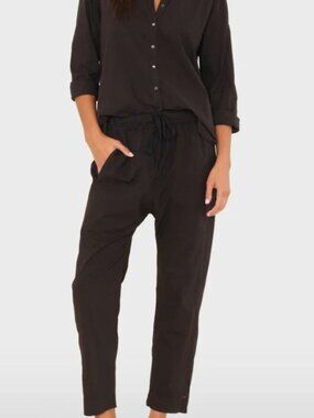 Xirena 100% Cotton Black Draper Pant S
